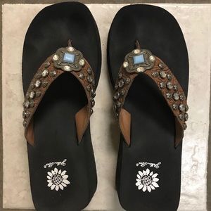 Yellow Box Flip Flops